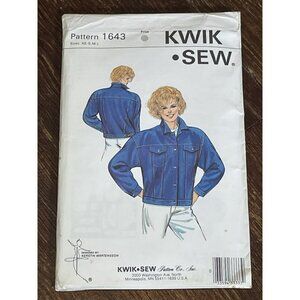 Kwik Sew 1643 Pattern Misses Denim Twill Jean Jacket Size XS-L UNCUT